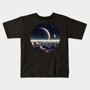 Low Poly Space View Kids T-Shirt